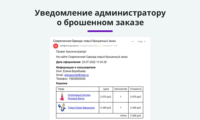 Ловец брошенных заказов для Битрикс описание возможностей 3