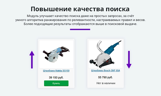 Умный поиск с исправлением ошибок для Битрикс описание возможностей 1