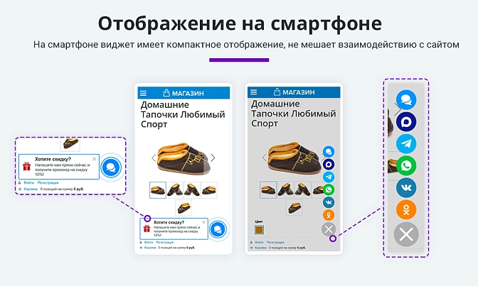 Мультикнопка для связи с клиентом для Битрикс описание возможностей 2