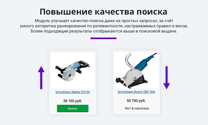 Умный поиск с исправлением ошибок для Битрикс описание возможностей 1